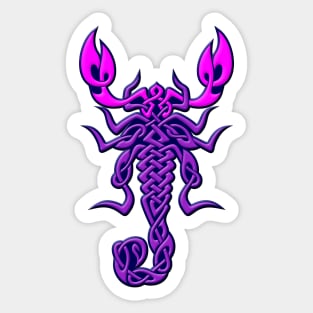 Purple Celtic Knot Scorpion Sticker